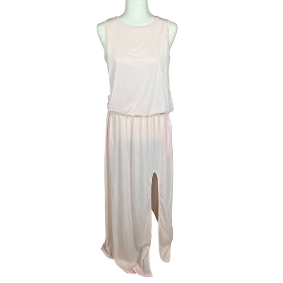 C.O.Z.Y. JERSEY MAXI DRESS WITH‎ SIDE SLIT IN BLUSH NWT WOMEN'S 6 - Picture 1 of 16
